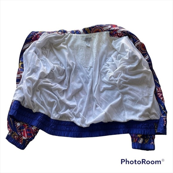 LAVON Windbreaker Jacket Vintage Nautical Size XLarge American theme Coastal - Picture 9 of 12